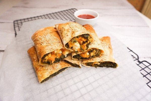 Pumpkin, Spinach & Feta Rolls