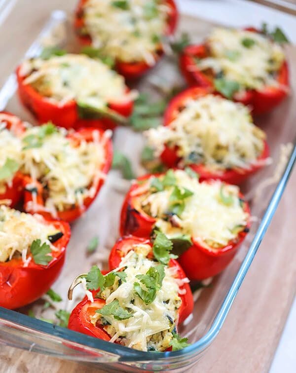 Egg & Turkey Stuffed Capsicum