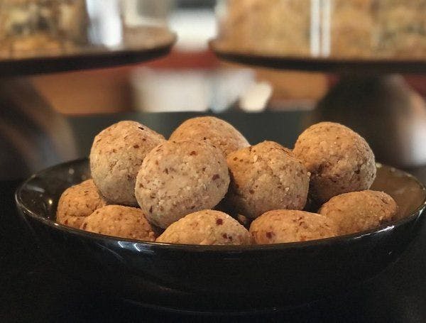 Vanilla, Coconut & Cranberry Protein Balls by Dan & Steph