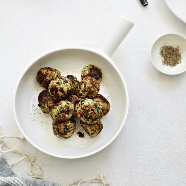 Turkey Meatballs with Spinach