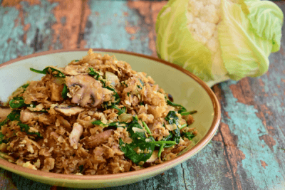 Cauliflower Risotto with Mushrooms